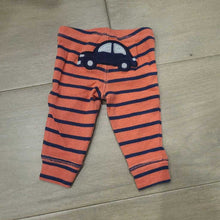Load image into Gallery viewer, Carters orange/blue cotton pants Newborn
