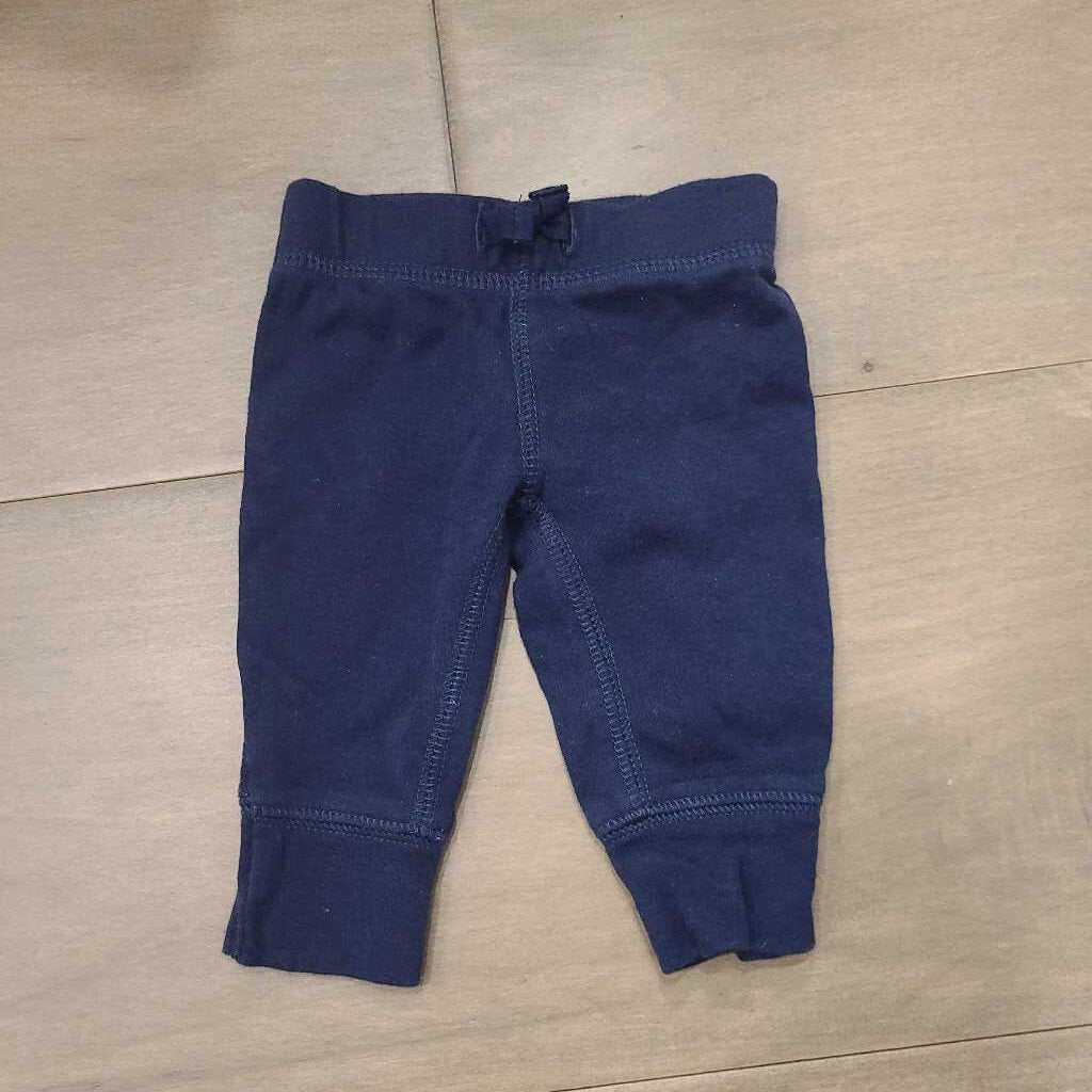 Carters navy blue cotton pants Newborn