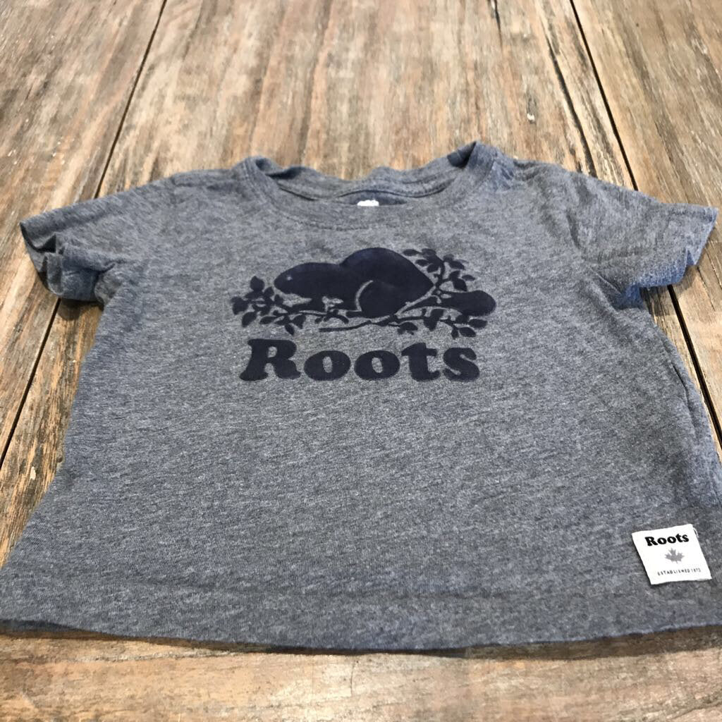 Roots Cotton Grey soft/beaver Tshirt 6-12m