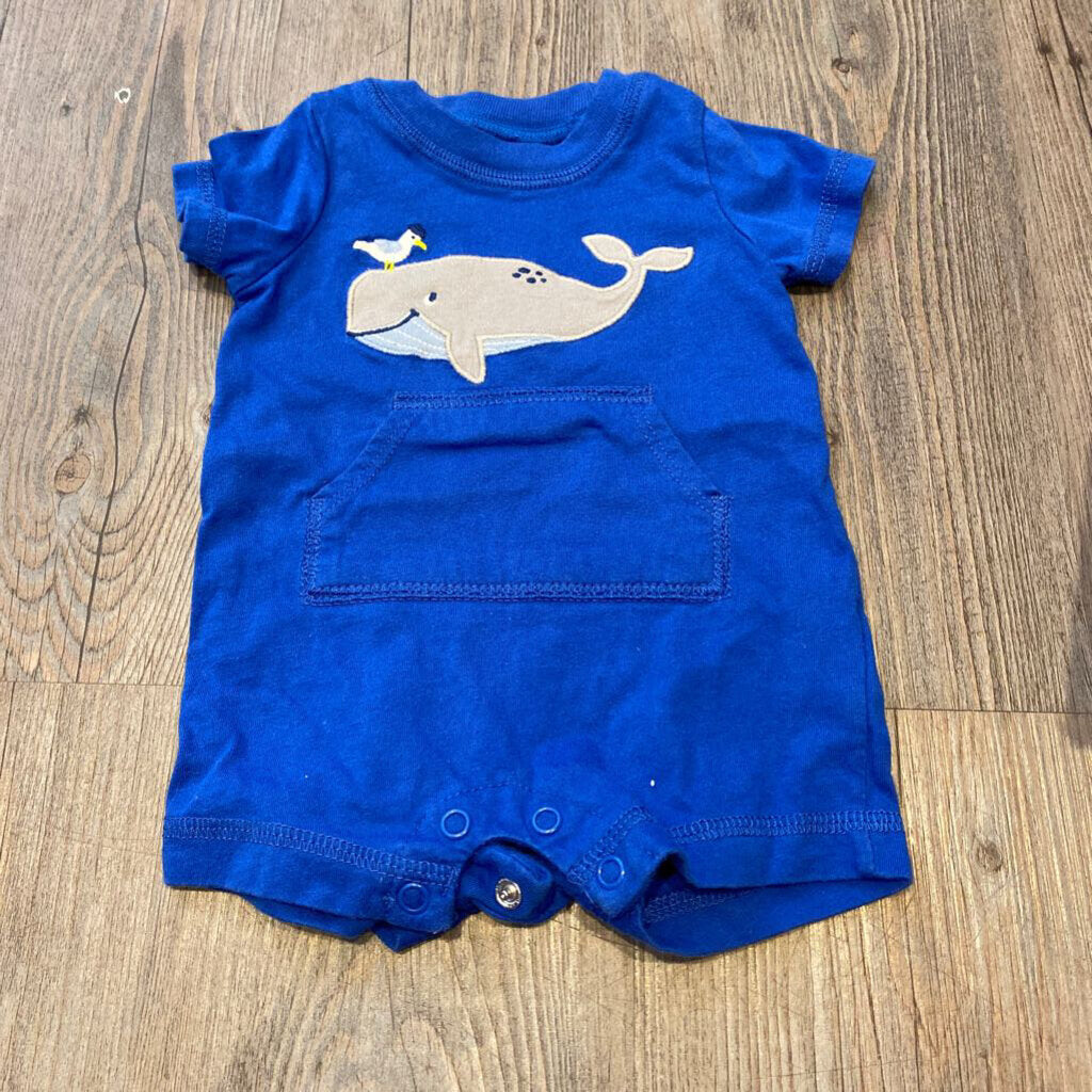 Carters newborn blue whale romper 0m