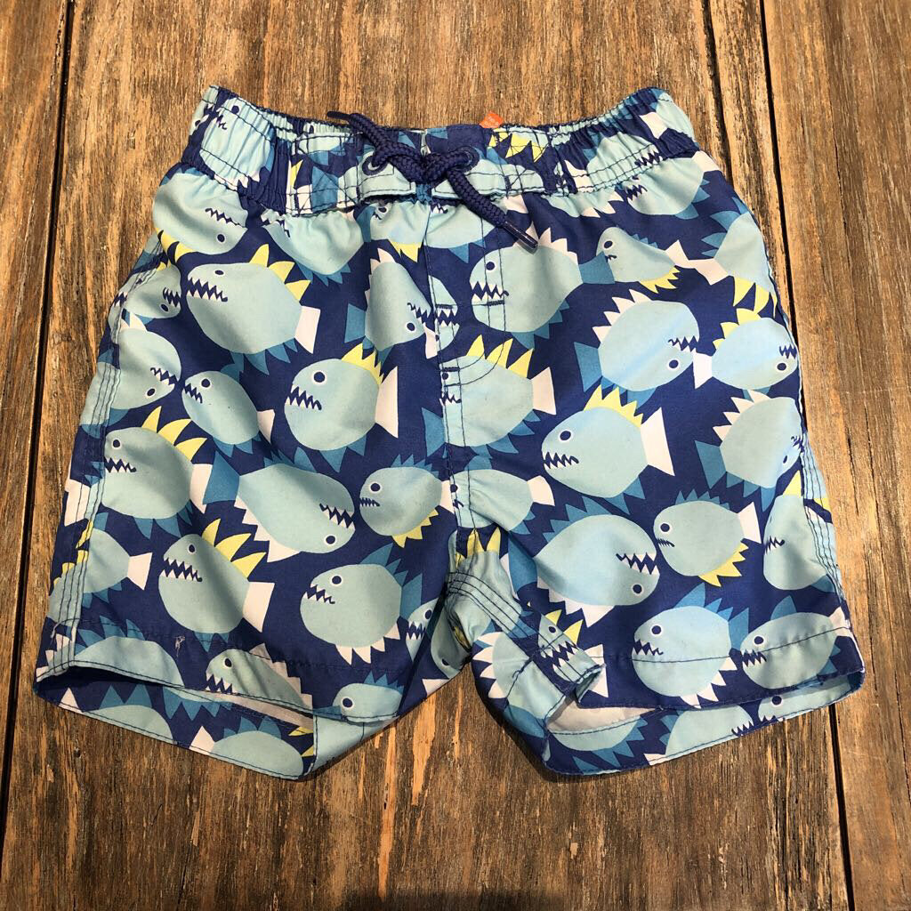 Joe Fresh blue piranha swim shorts 12-18m