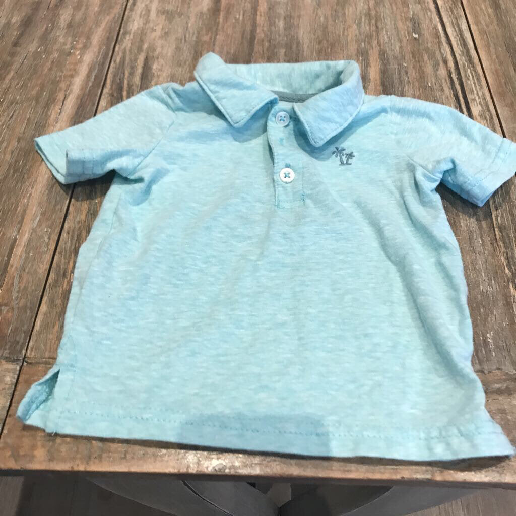 Carters Ctnblend Aqua collar Tshirt 6m