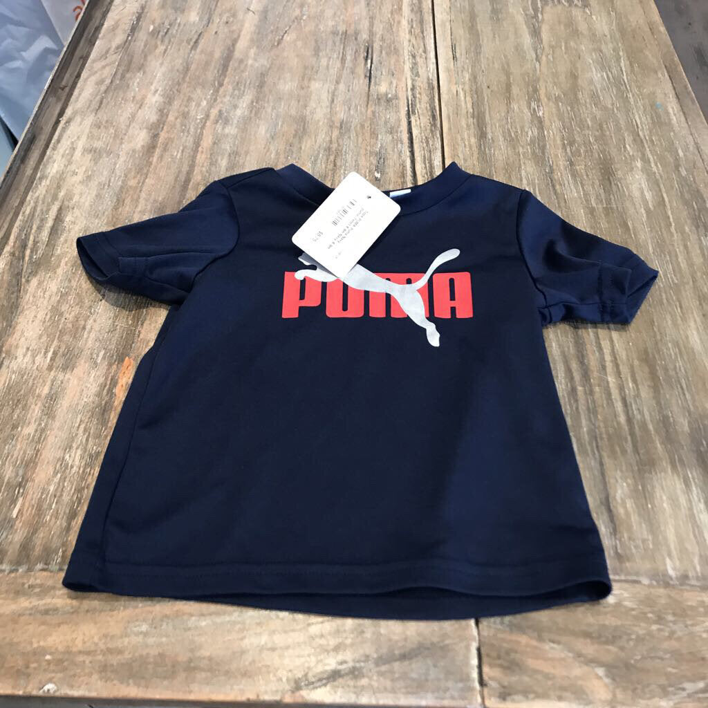Puma Navy 'puma' Tshirt 6-9m