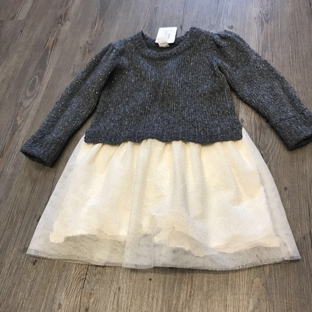 Gap Polyblend Grey top tulle cream tulle skirt Dresses 4T