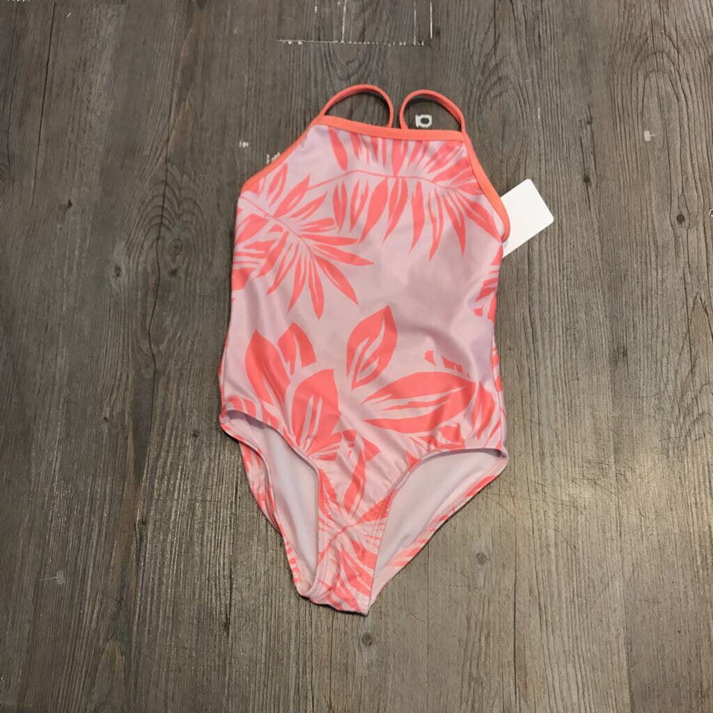 Gap Polyblend Pink peach print Swimsuit 4T