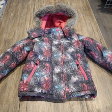 Load image into Gallery viewer, Osh Kosh Poly Pink /gry/paisly hood Zip Winterjacket 3T
