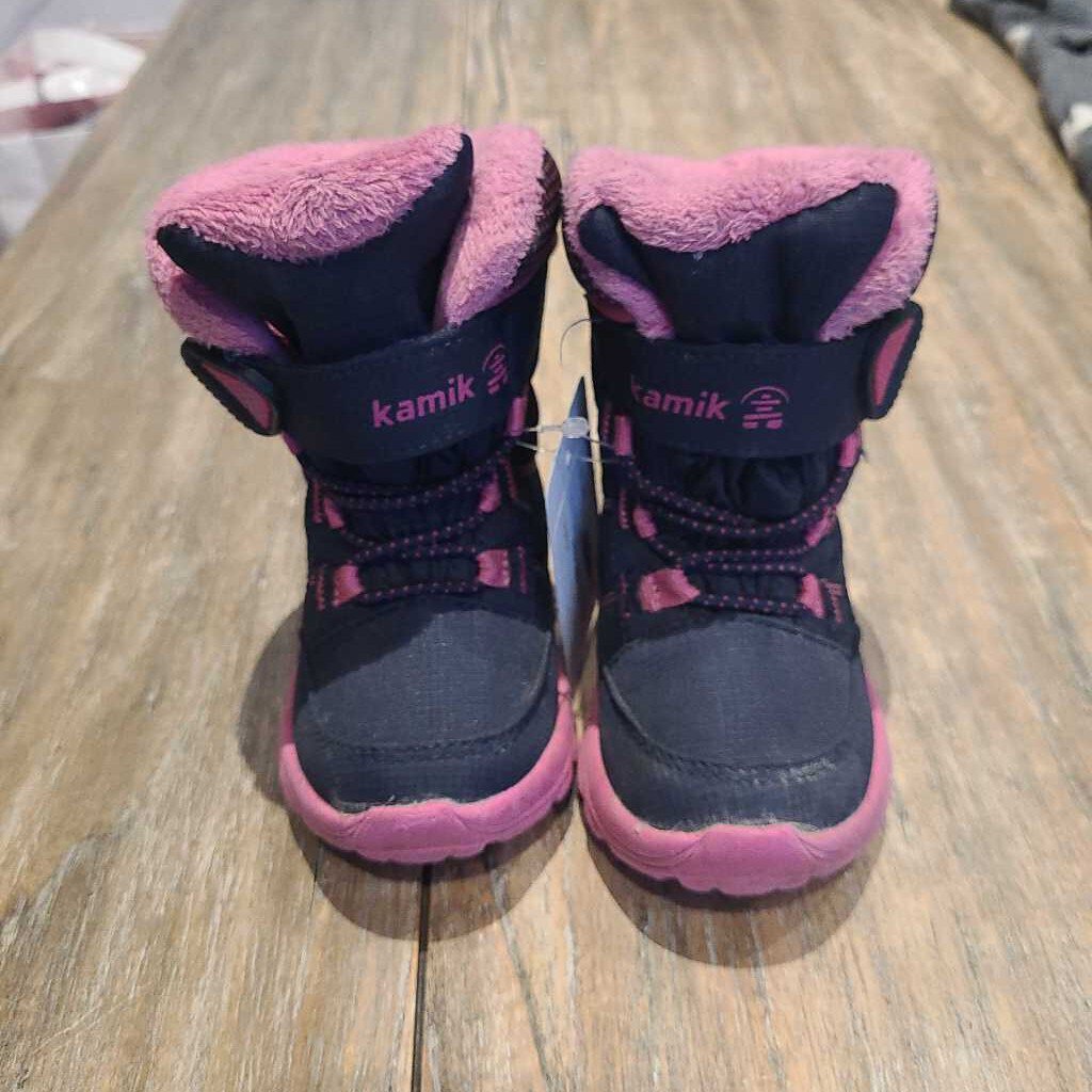 Kamik black/pink winter boots 6