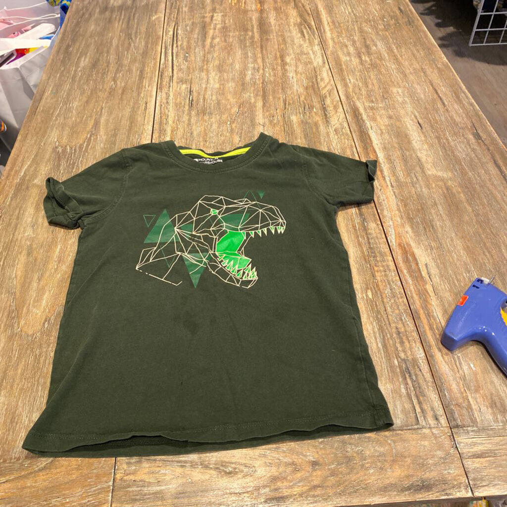 Moutain Warehouse olive green dinosaur tshirt 7-8Y