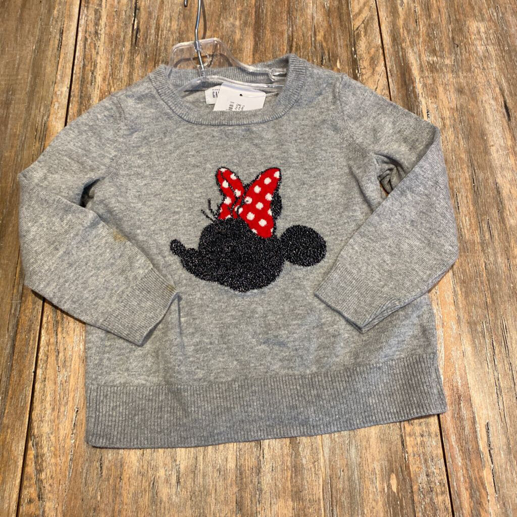 Gap X Disney grey minnie mouse sweater 3T