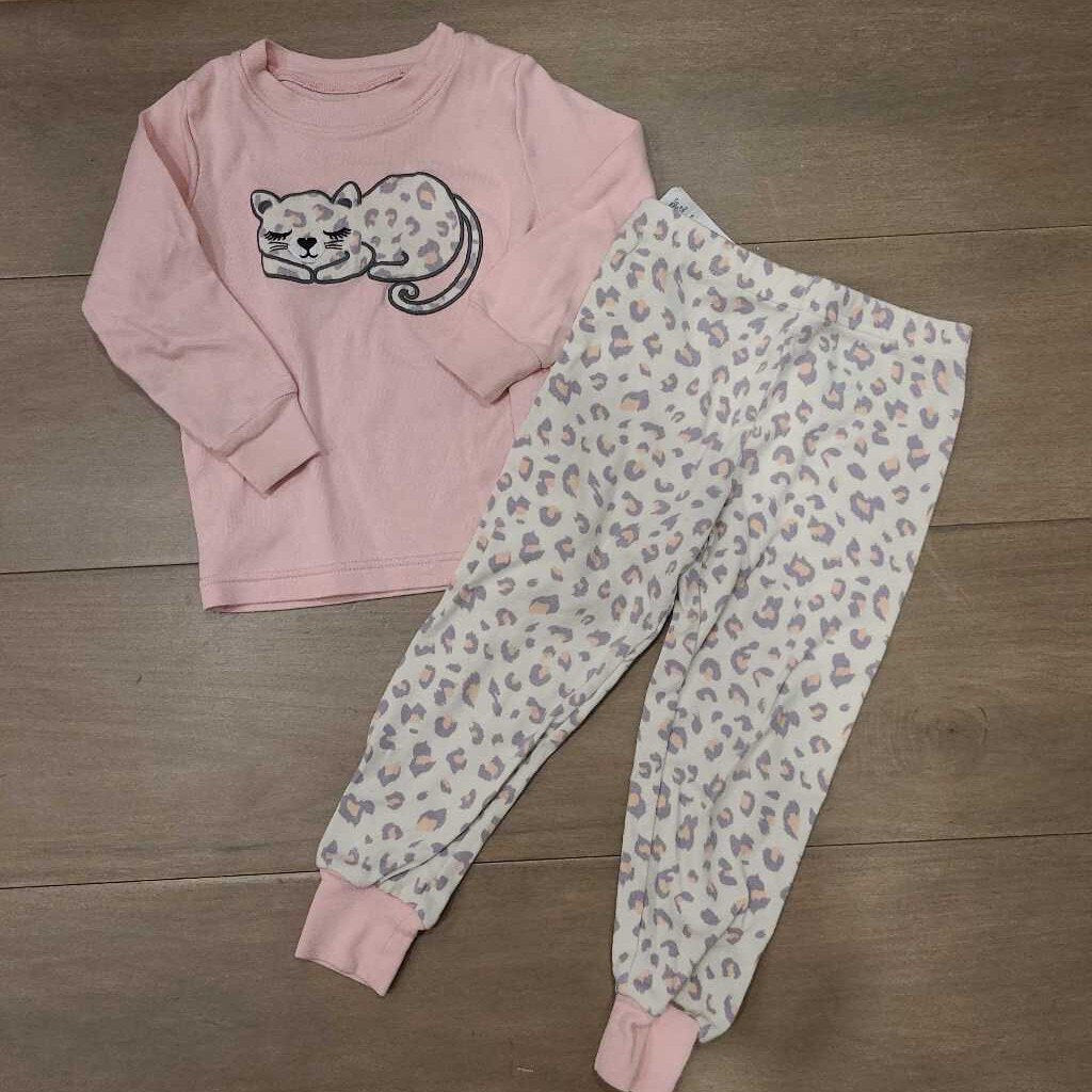 Kirkland pink/cream cat cotton pyjamas 3T