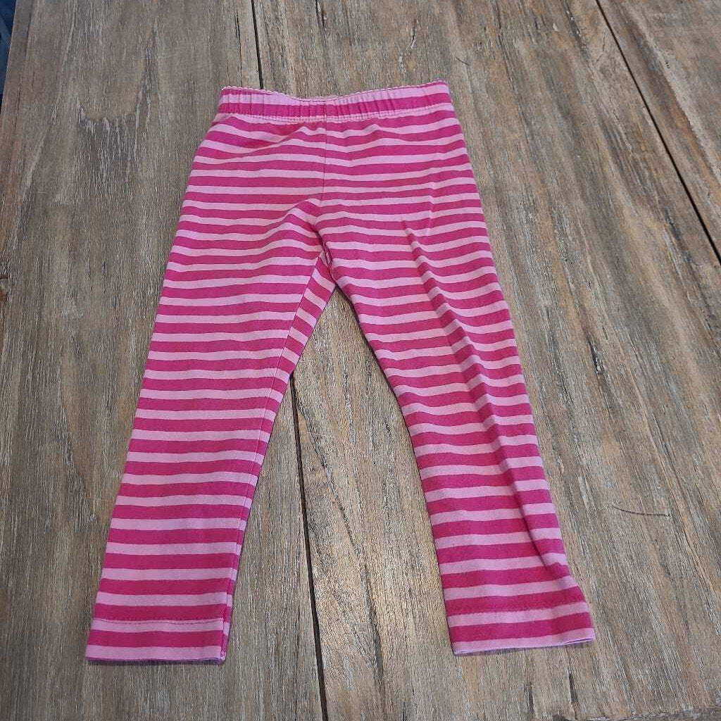 Hatley pink stripe leggings 2T