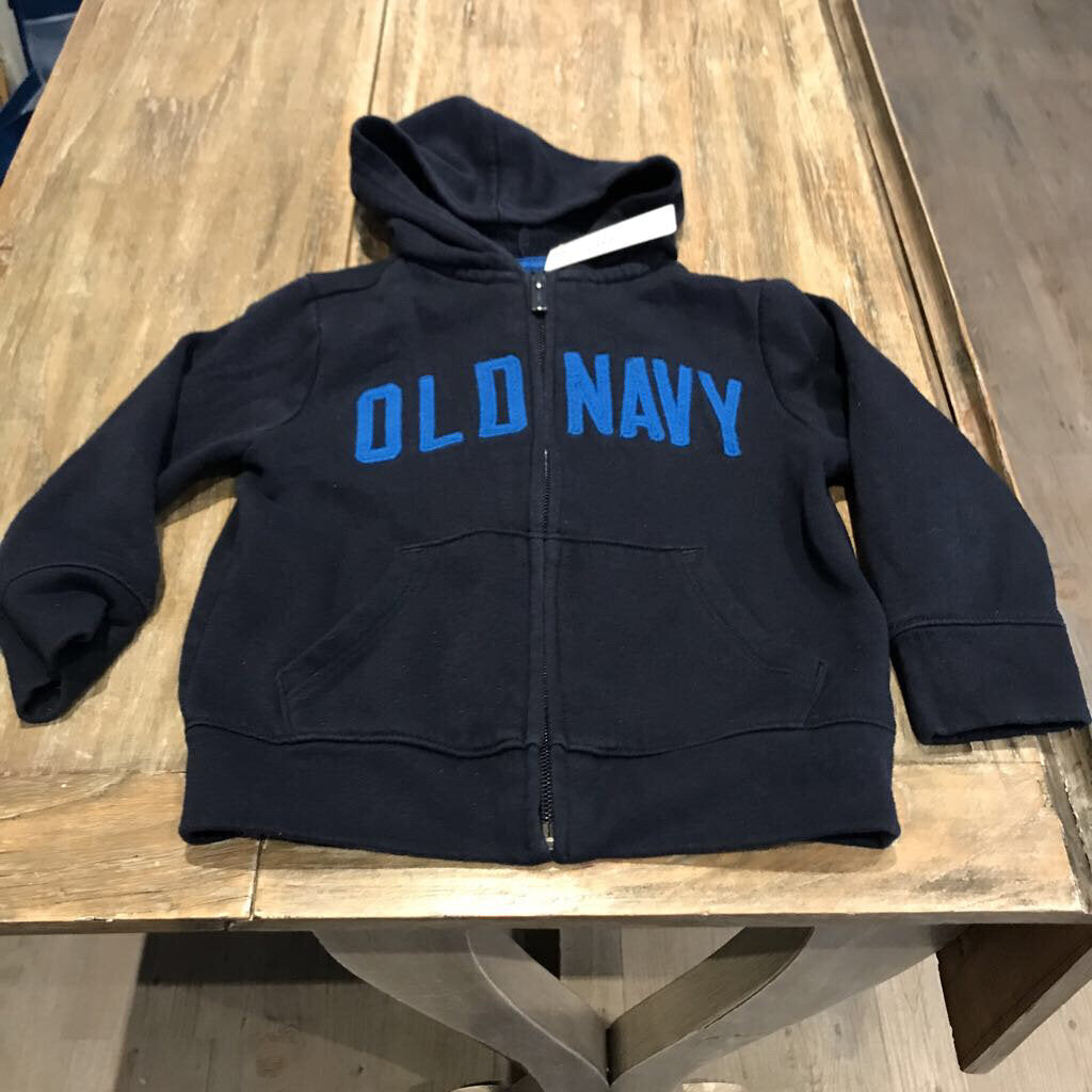 Old Navy Ctnblend Blue Zip Hoody 2T