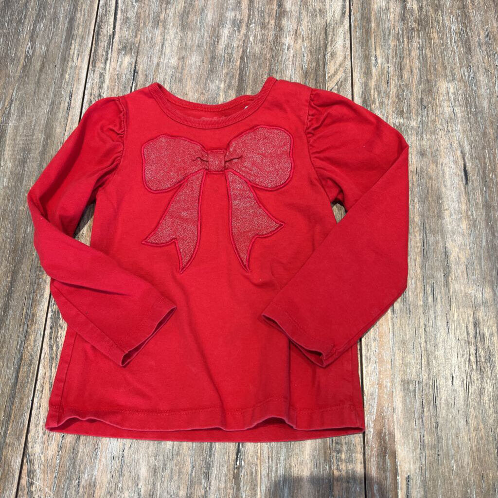 Red longsleeve with bow 4T