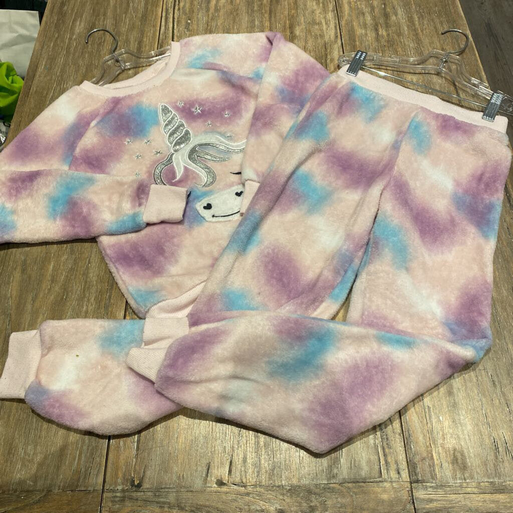 George pastel multi color soft fluffy fleece unicorn pyjamas 7-8Y