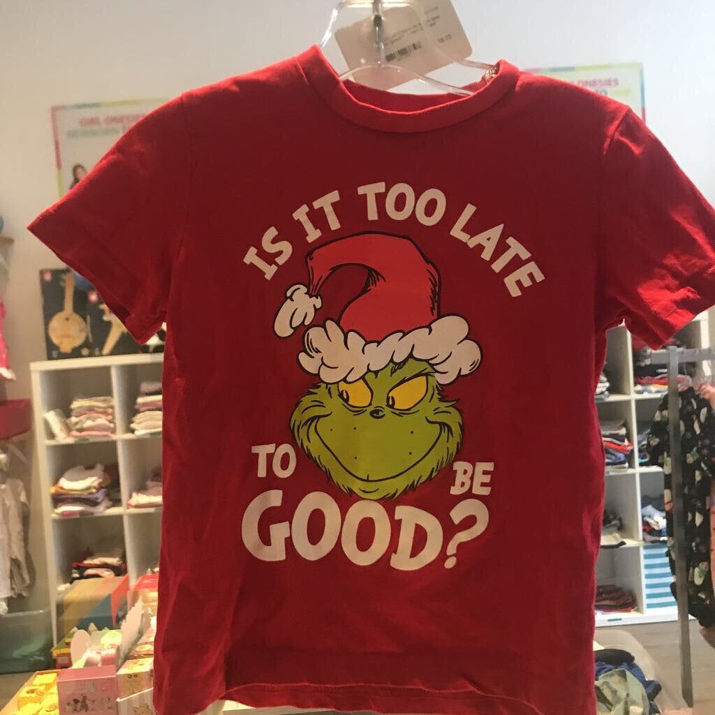Red Grinch 'is it too late to be good?' Tshirt 2T