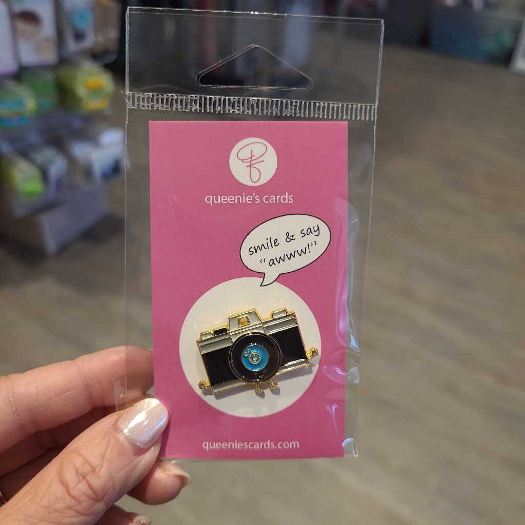 Queenies Cards Camera Pin