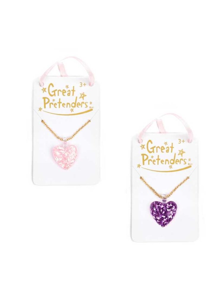 Boutique Glitter heart necklace
