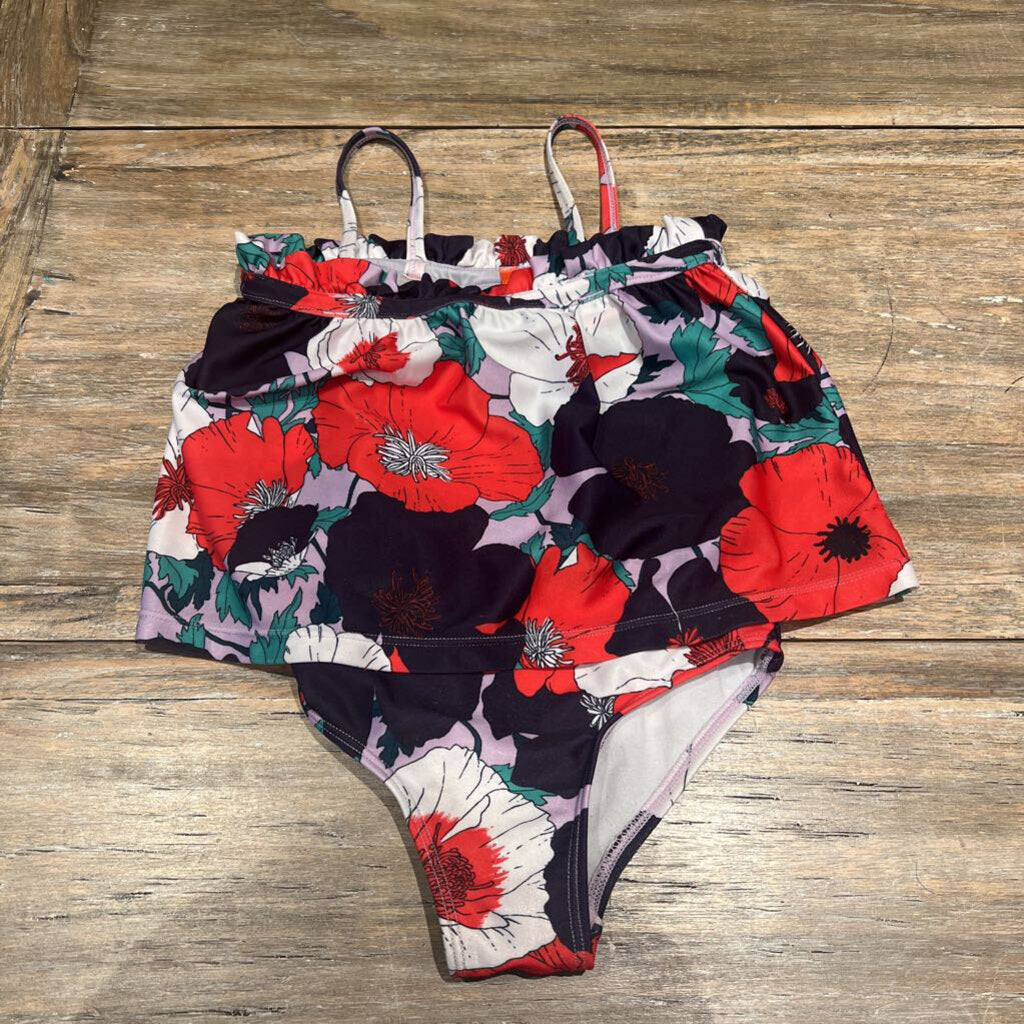 Joe Fresh Floral Purple/Red Swimsuit 4T