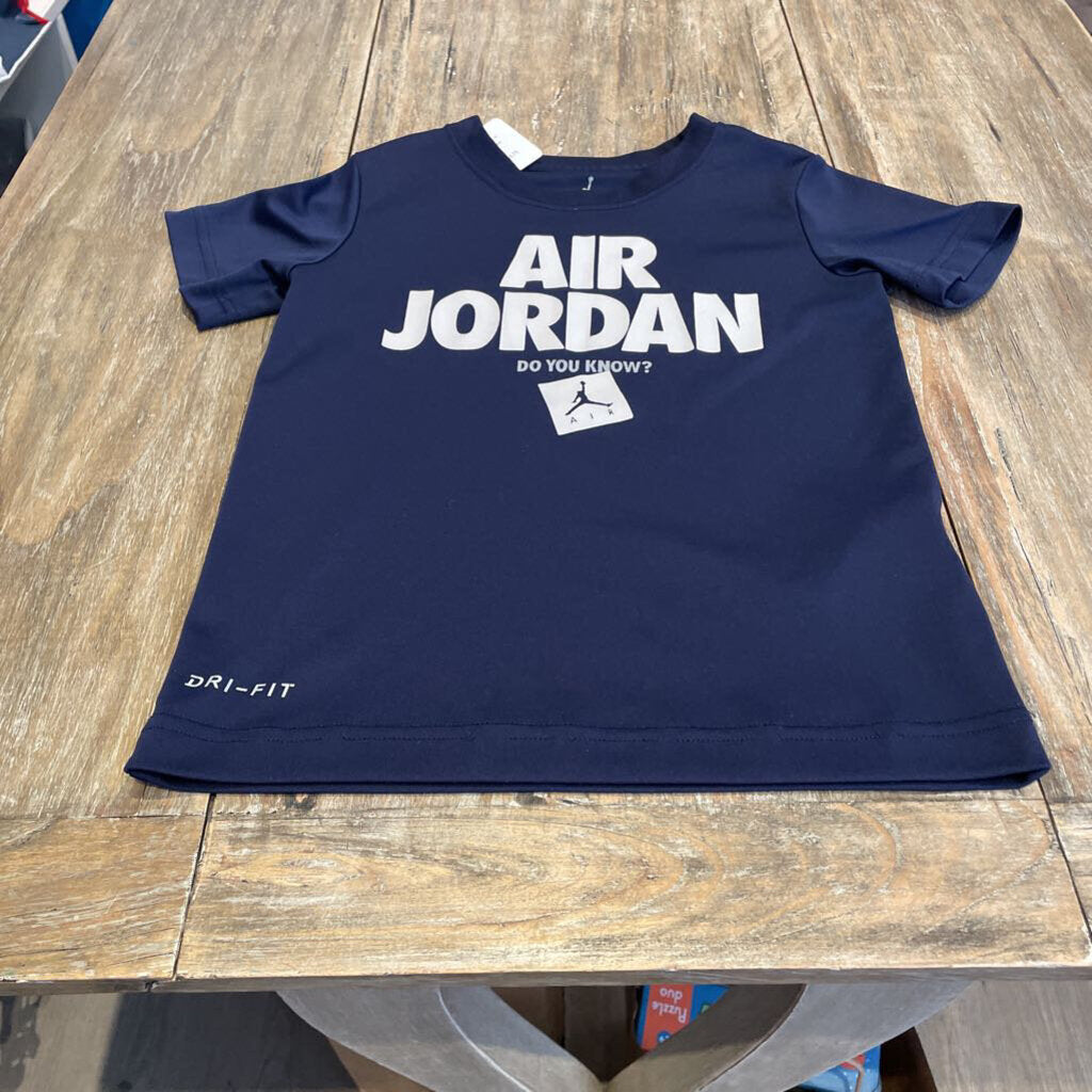 Air Jordan Blue athletic Poly Tshirt 6Y