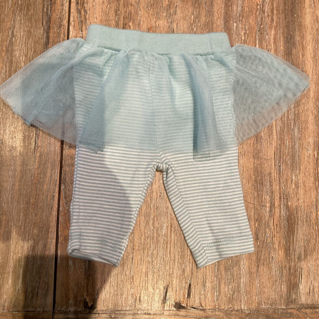 Carters Blue Stripe Skirted Cotton Leggings Newborn