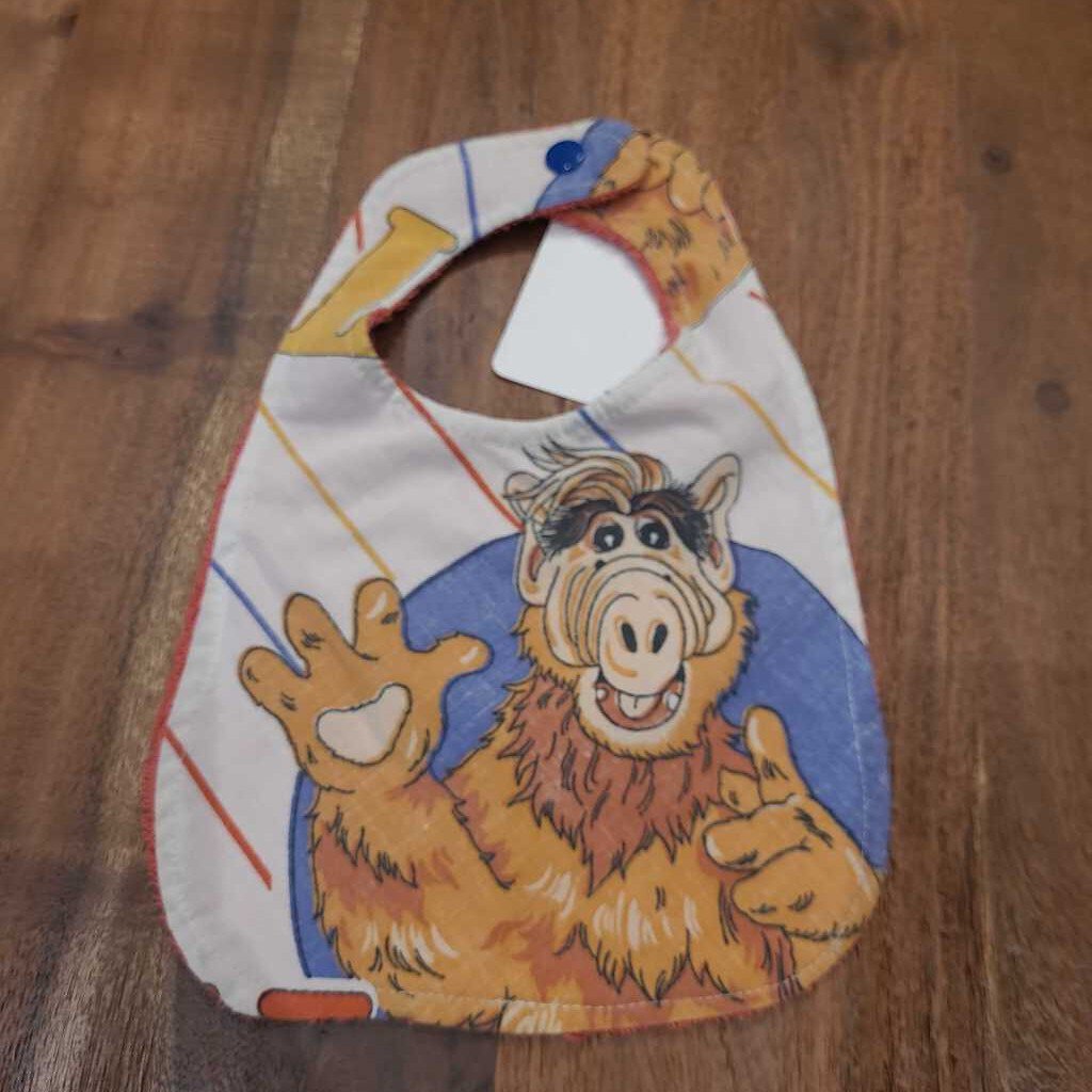 Alf terry cloth backing bib