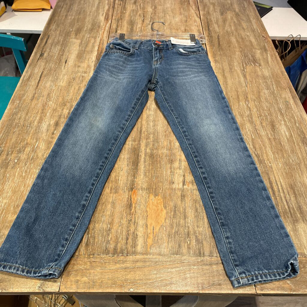 Childrens Place faded Denim ajst/wst skinny Ctn Jeans 7Y