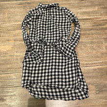 Load image into Gallery viewer, H&amp;M black and white checkered shirt dress 6Y
