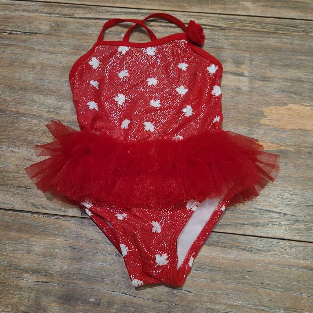 George red canada leaf swimsuit 6-12m