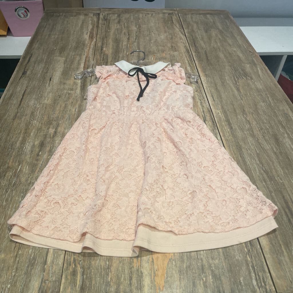 Monteau Girl Pink lace overlay tank Ctnblnd Dresses 6Y