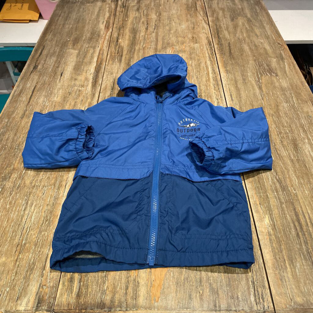 Carters Blue zip hood lined Jacket 2T