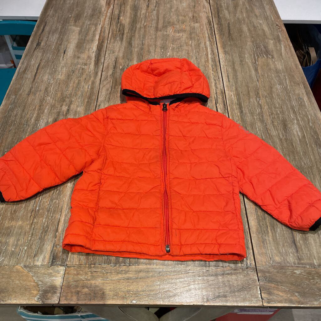 Gap Orange zip hood quilted Nylon Jacket 2T